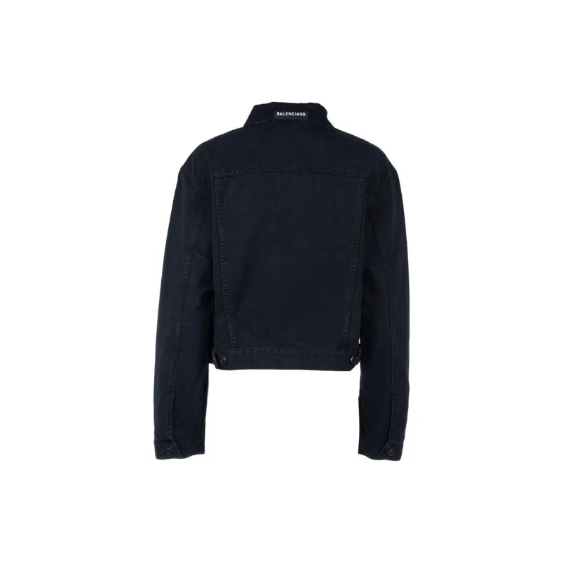 Balenciaga Cropped Denim Jacket-1
