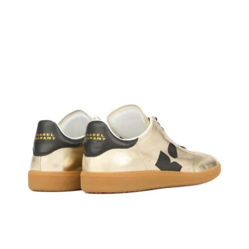 ISABEL MARANT KAYCEE Low Top Skateboard Shoes Women's Light Gold-3