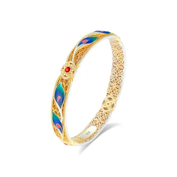 IDEAL 999 Fine Silver Bangles Women's