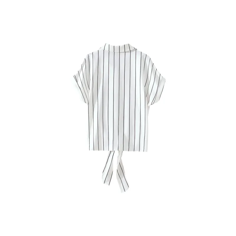 Cypress House Shirt Women's White Base With Black Stripes-1