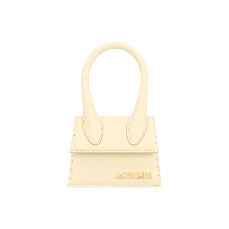 Jacquemus Le Chiquito Cow Leather Shoulder Bag, Crossbody Bag, Handbag Women's Ivory White-0