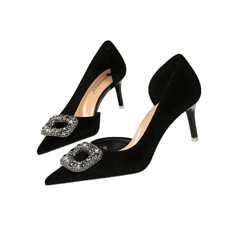 QITUMAUL Slim Heel High Heels Women's-2