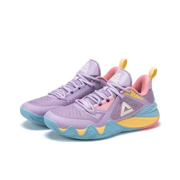 PEAK Ranger Waves Anti Slip Wear Resistant Low Top Taichi Basketball Shoes Men's Vibrant Purple