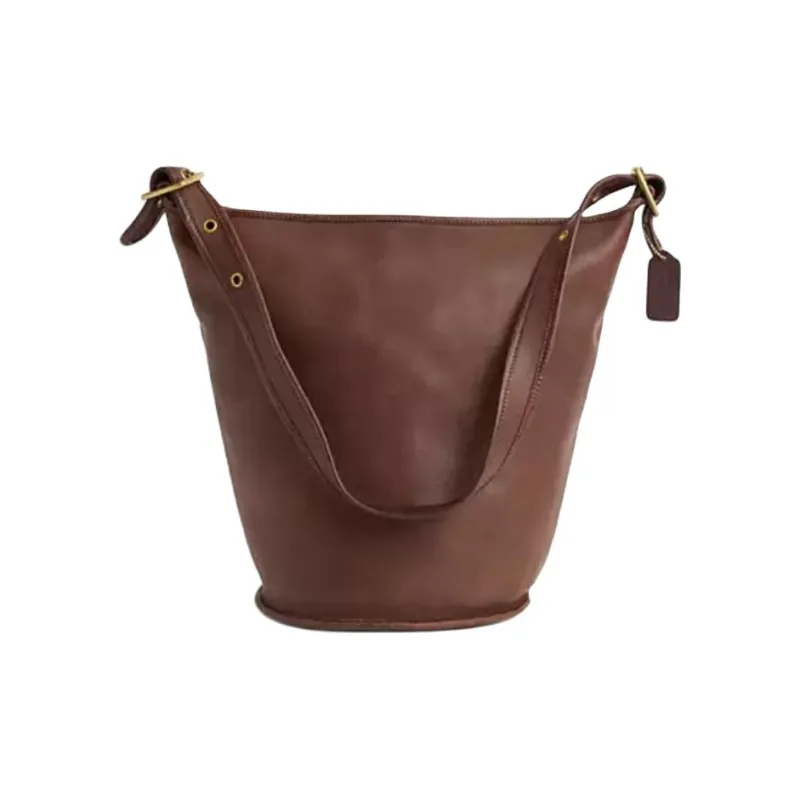 COACH Glove Tanning Bucket Bag, Shoulder Bag Tubas Women's Mahogany Brown-0