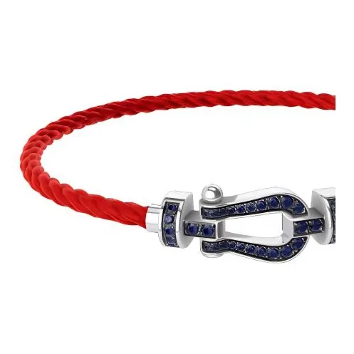 FRED 18K White Gold Bracelets Men's Red-2