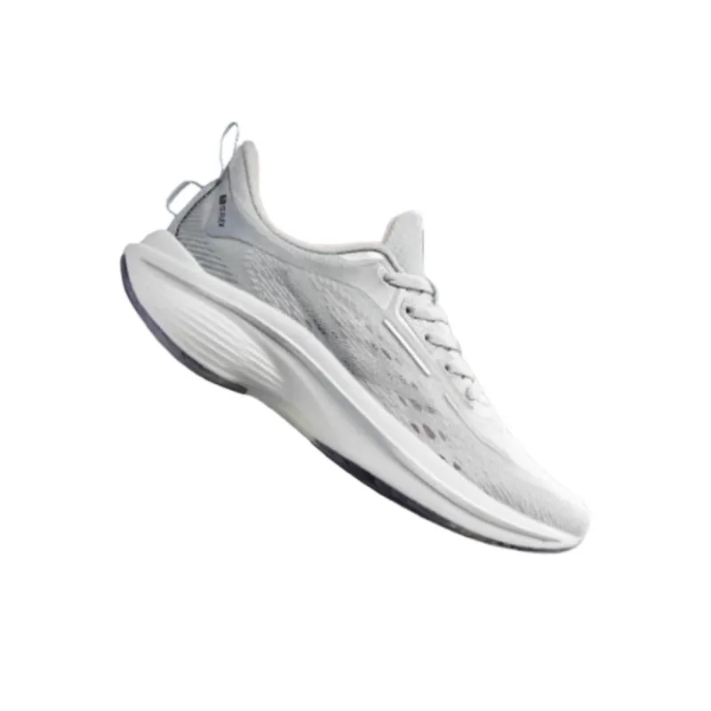 Erke Cushioned Slip Resistant Abrasion Resistant Low Top Casual Running Shoes Women's Pencil Gray-3