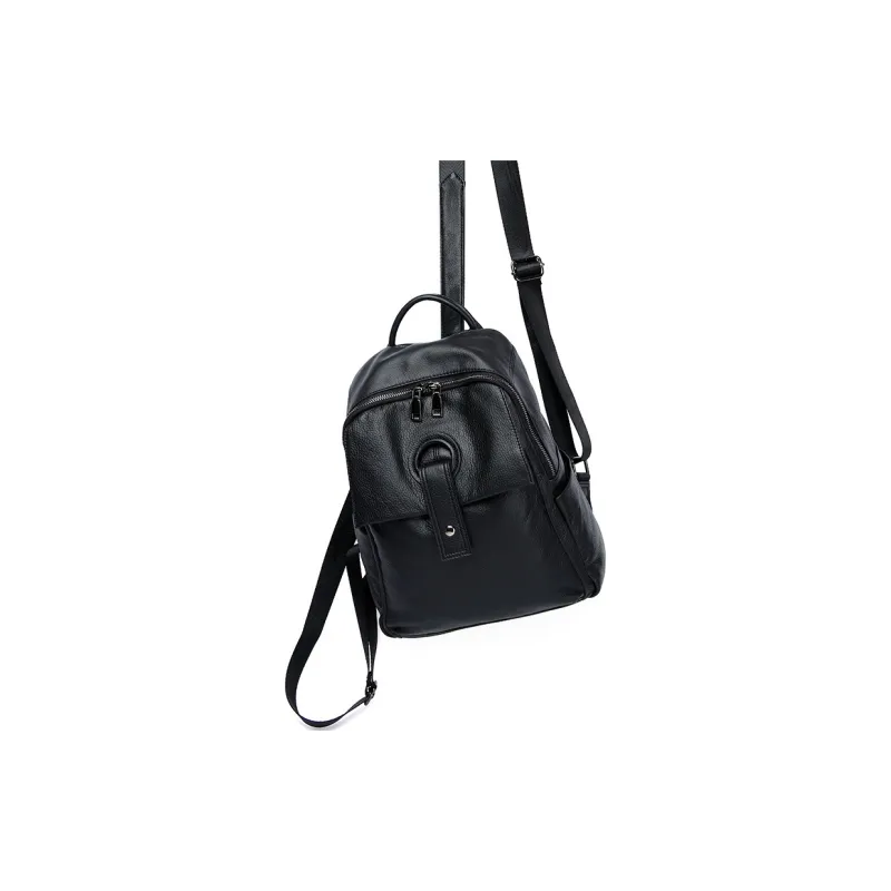H YXIANG Cow Leather Backpack Regular Women's Multicolor-2