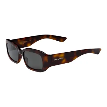 SAINT LAURENT Injection Molded Plastic Rectangular Sunglasses Unisex Tortoiseshell