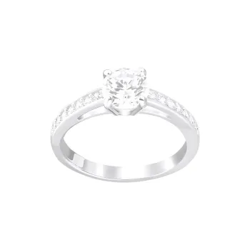 Swarovski Rhodium Plated Rings Women's White Silver