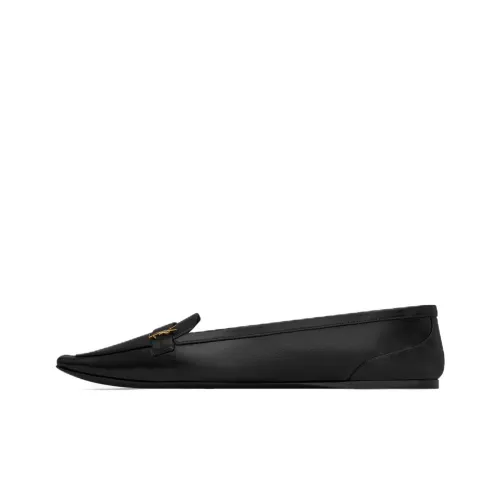 SAINT LAURENT Poppy Square Toe Ballerina Shoes Women's
