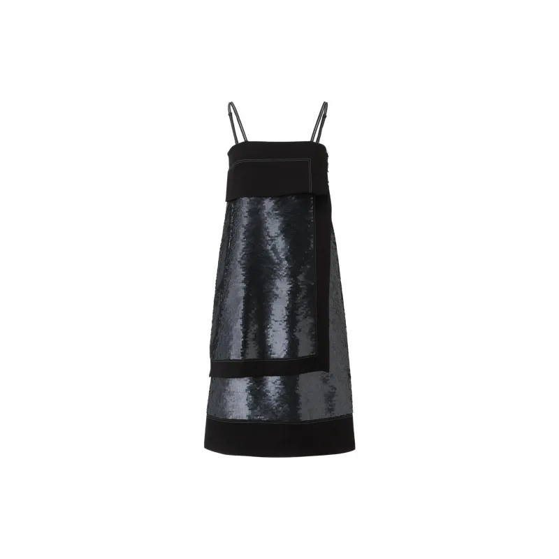 Onitsuka Tiger SEQUINED DRESS Slip Dress Women's Black-1