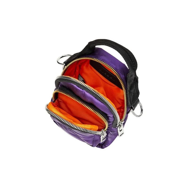 DIESEL Nylon One Shoulder Double-Shoulder Handbag Mini Women's Purple-3