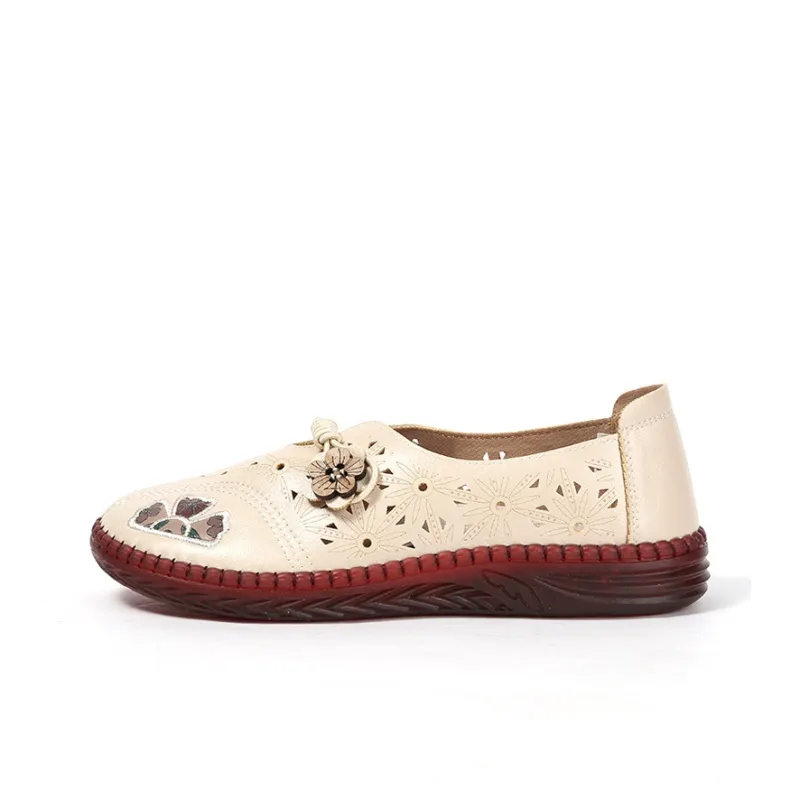 Old Meihua Casual Single Shoes Women's Ecru-0