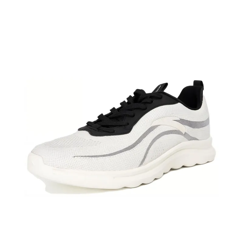 Anta Cushioning Anti Slip Wear Resistant Breathability Low Top Training Shoes Men's Black White-1
