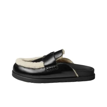 HERMES Go Closed Toe Slippers Women's Black