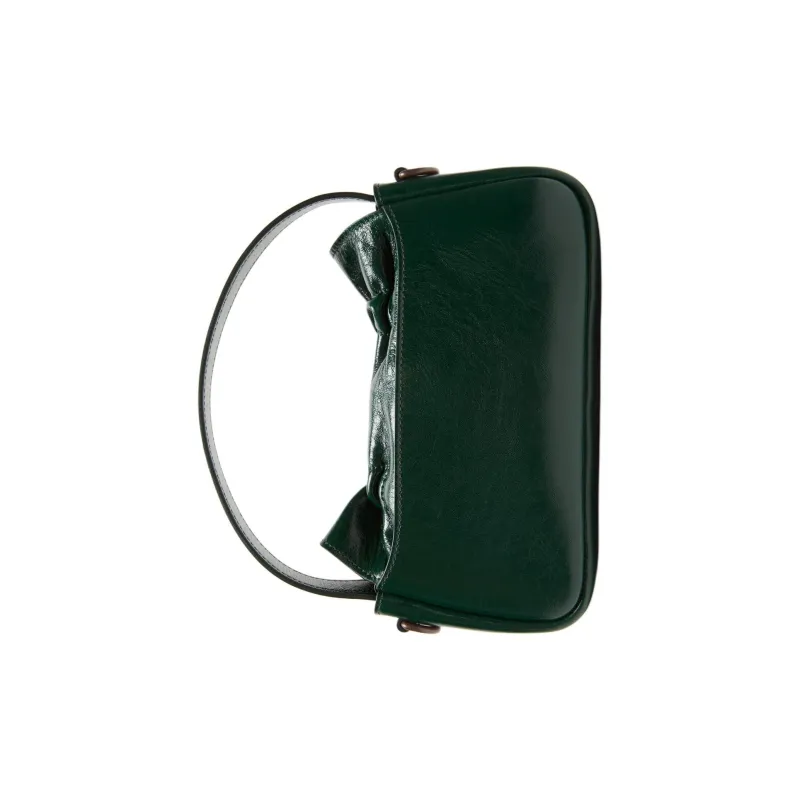 Acne Studios Multipocket Calfskin One Shoulder Handbag Mini Women's Dark Green-1