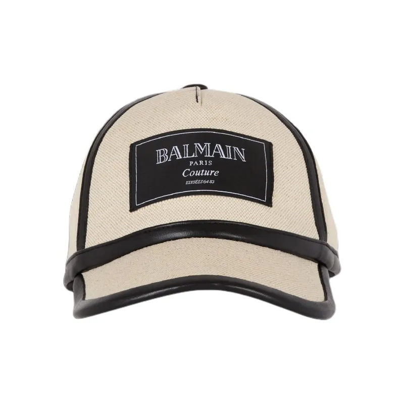 BALMAIN Logo Patch Canvas Cap-1