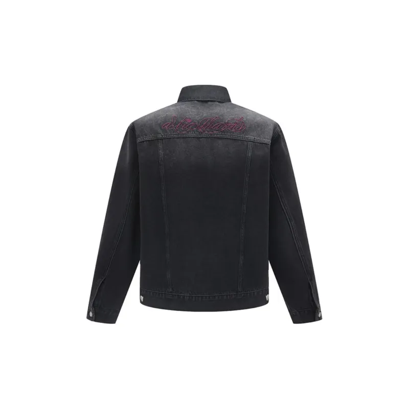 Abigthanks Denim Jacket Unisex Black Gray-1