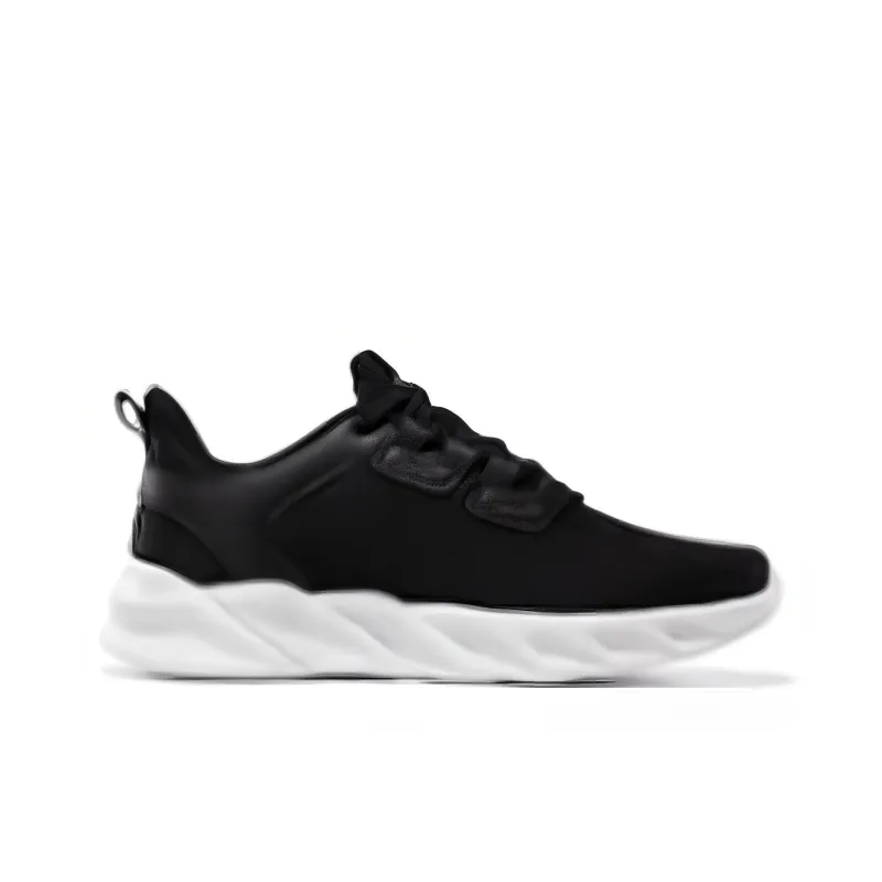 361° Slip Resistant Breathable Low Top Running Shoes Women's Black White-1