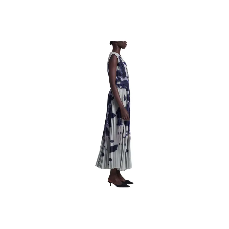 ALTUZARRA FW24 Sleeveless Dress Women's Blue White-3