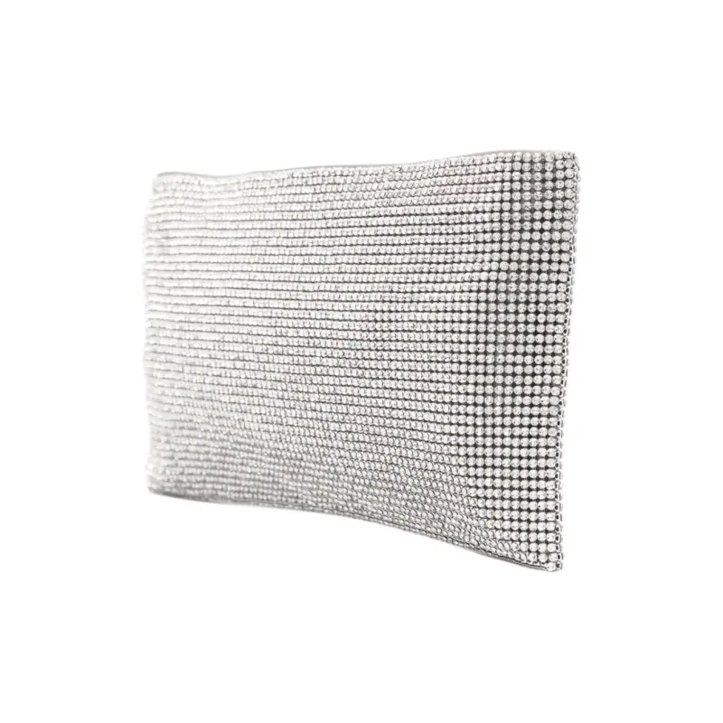 BENEDETTA BRUZZICHES Crystal Rhinestone Bag Handheld Crossbody Bag Shoulder Bag Women's Silver-1