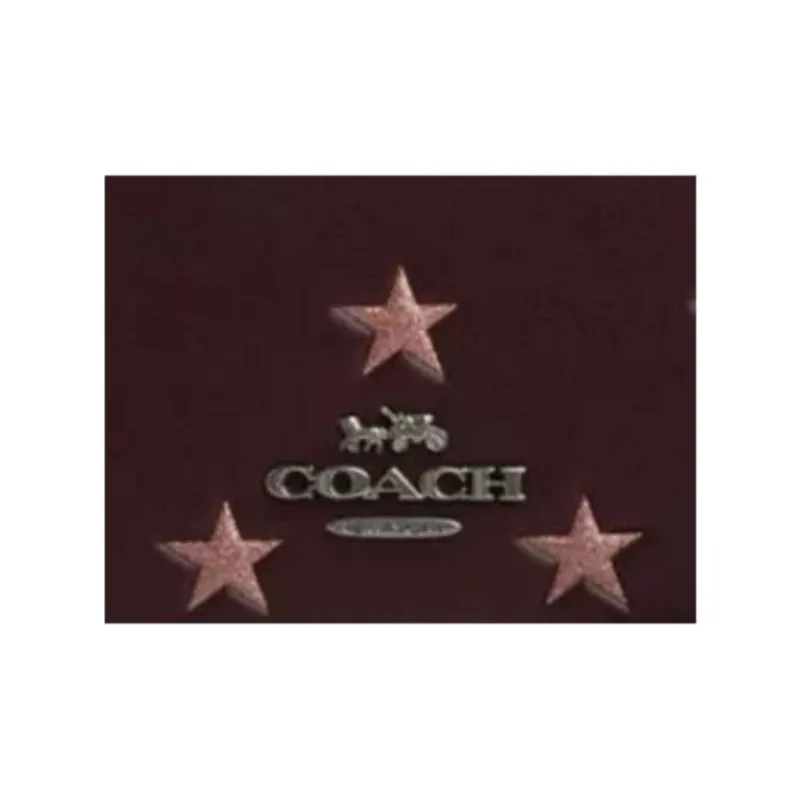 COACH Boxed Delicate Calfskin Wallet Mini Women's Plum Red Multicolor-2