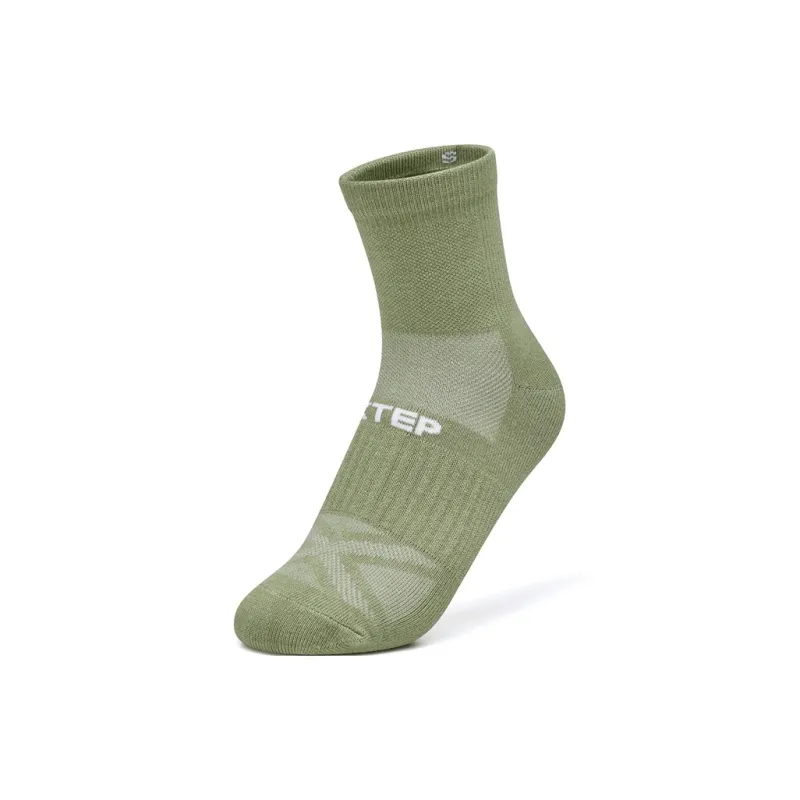 XTEP Knee High Socks Women's 3 Pack Green/Ecru/Light Pink-1