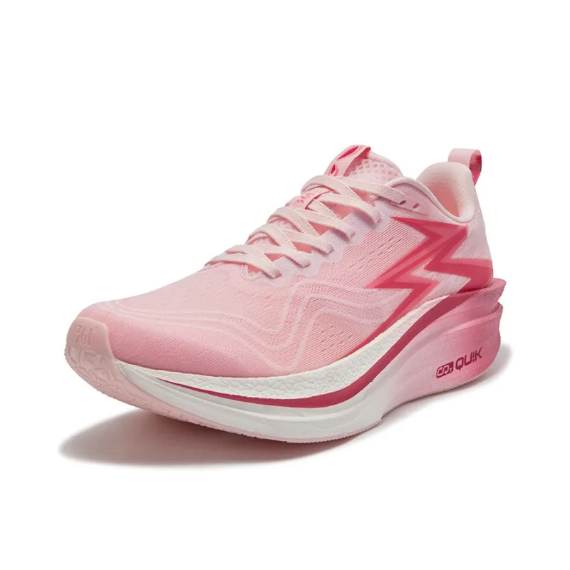 361° Cushioning Anti-Slip And Wear-Resistant Low-Top Running Shoes Unisex White Pink Begonia-1
