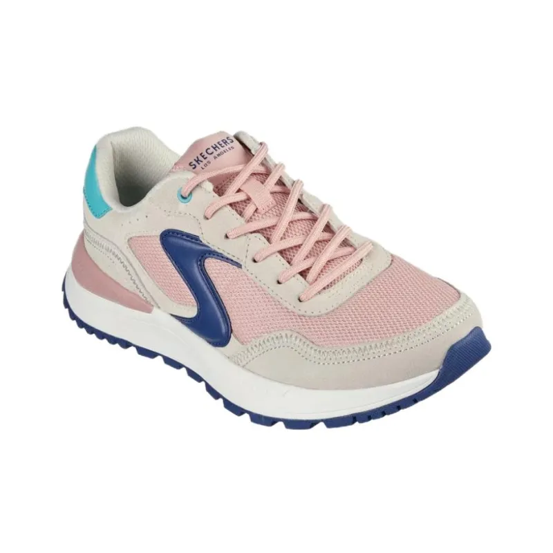 Skechers Cushioning Wear Resistant Low Top Running Shoes Women's Gray Pink-2