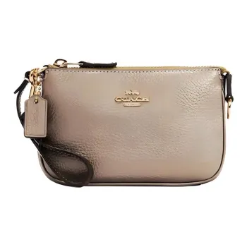 COACH Nolita Leather Mahjong Shoulder Bag Clutch Mini Women's Gold