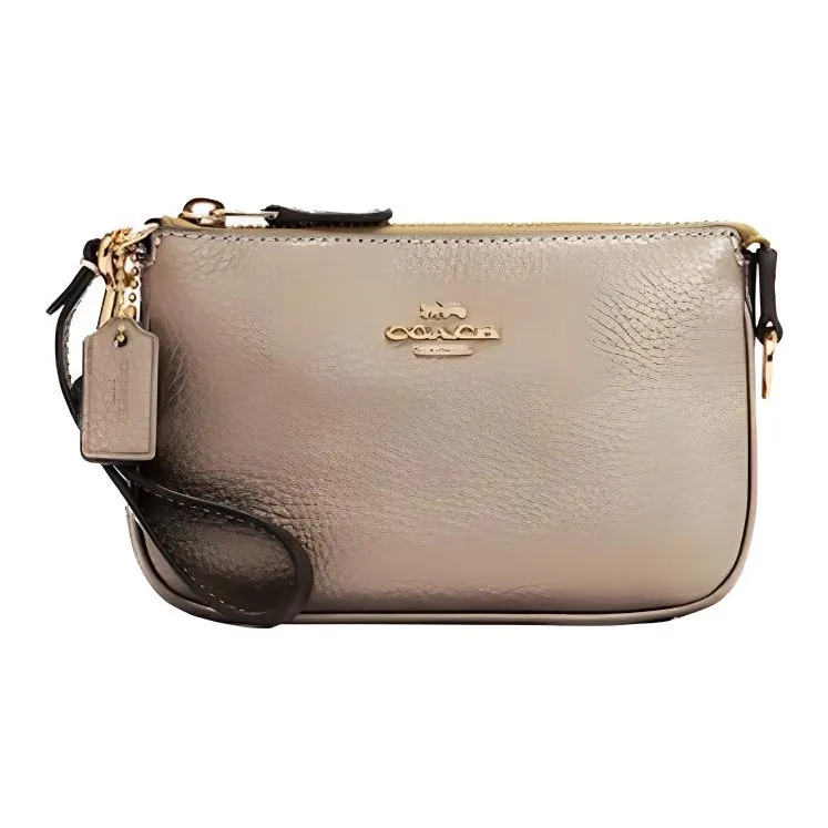 COACH Nolita Leather Mahjong Shoulder Bag Clutch Mini Women's Gold-0