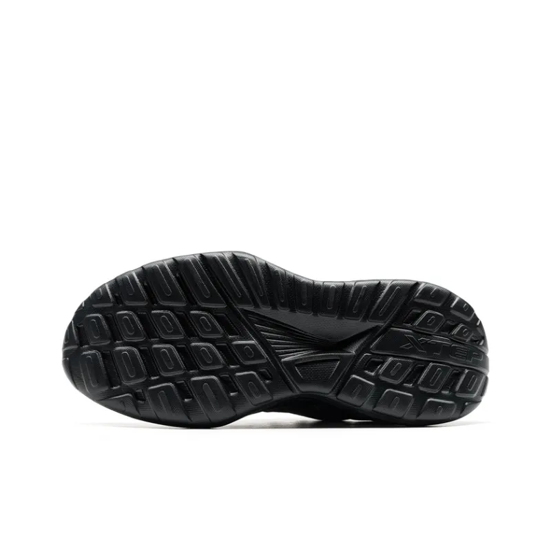 XTEP Star Meteorite Lite Anti Slip Wear Resistant Low Top Chunky Sneakers Men's Black-6
