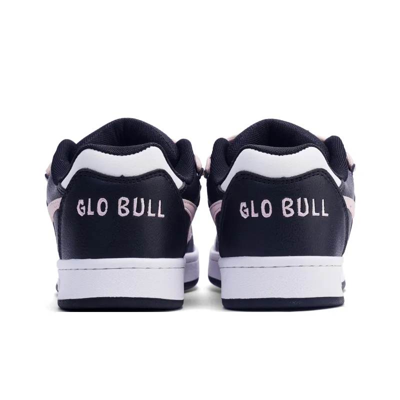 GLO BULL Skateboard Shoes Unisex Low Top Double Strap Black/Pink-4