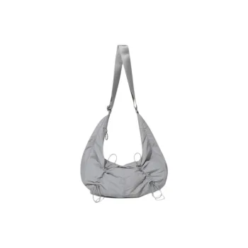 FILA Nylon Hobo Bag Shoulder Bag Unisex Gray