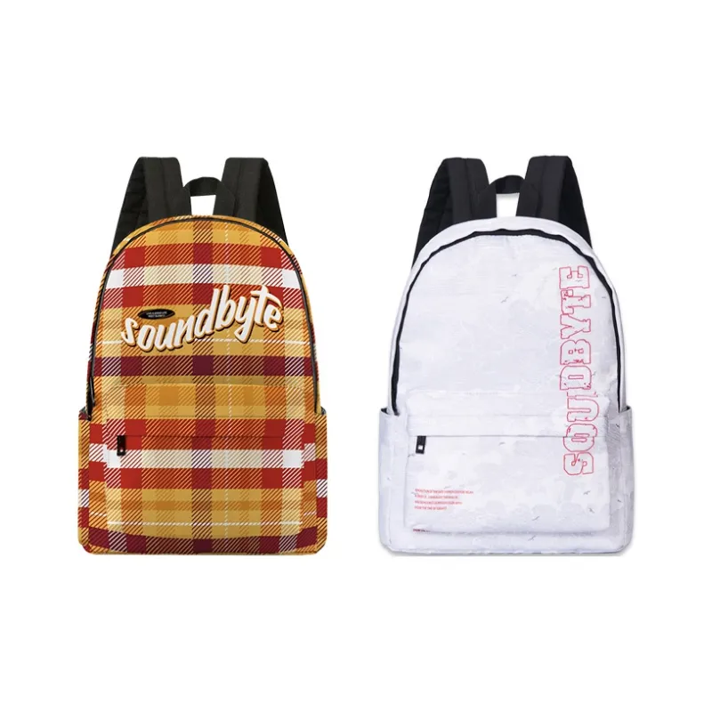 Soundbyte Polyester Backpack Laptop Bag Unisex Orange-6