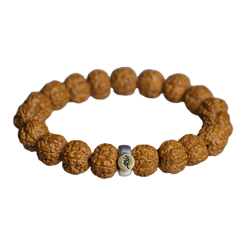GUMUJIANG King Kong Bodhi Seeds Water Repellent Anti Slip Beaded Bracelet Single Wrap Unisex-22