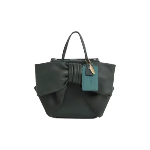 COACH Glove Tanned Leather Tote Bag Shoulder Bag Handbag Mini Women's Amazon Green