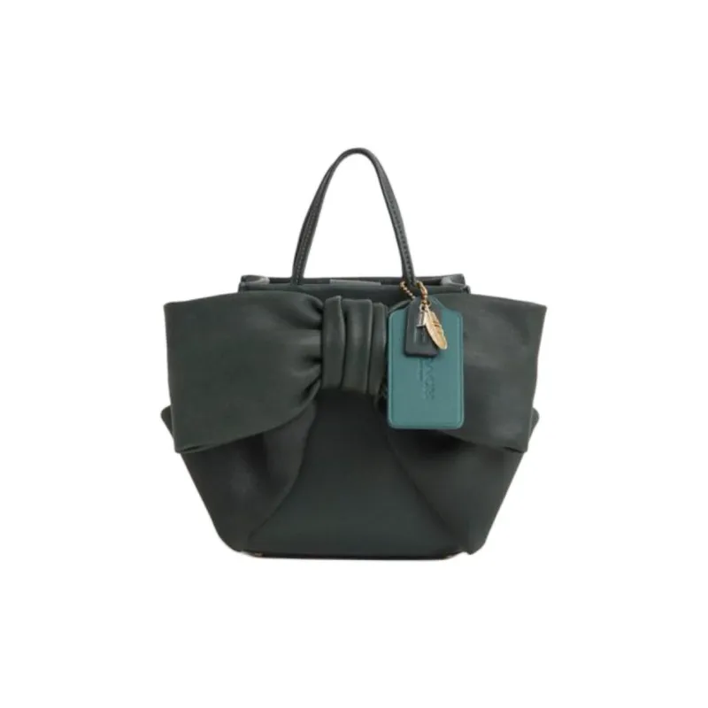 COACH Glove Tanned Leather Tote Bag Shoulder Bag Handbag Mini Women's Amazon Green-0