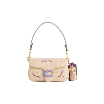 COACH Tabby Leather Portable Crossbody Bag Shoulder Bag Small Size Women's Ivory