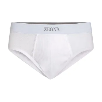 Ermenegildo Zegna Logo Waistband Ribbed Knit Briefs