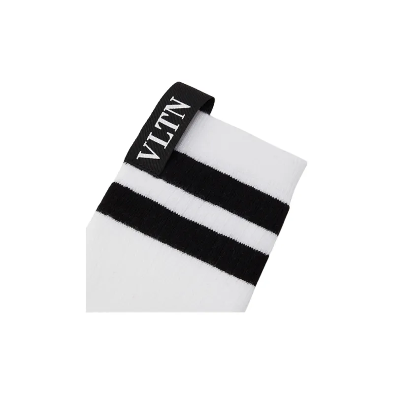 Valentino Mid-Calf Socks Men's White-2