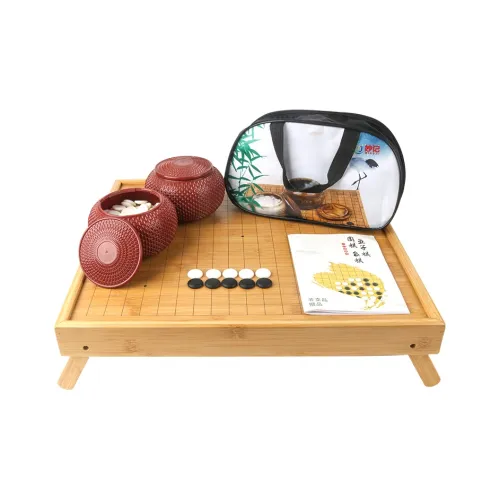 Miao Ji Go Five In A Row Kids Adults Set Bamboo Go Board And Table With Jade Like Game Pieces Board Games