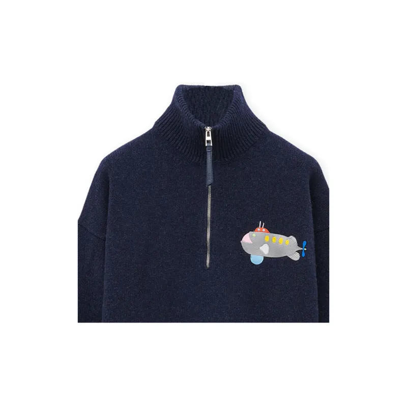 LOEWE x Suna Fujita SS25 Sweater Men's Dark Blue-5