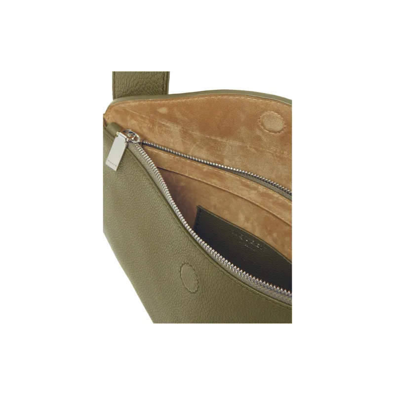 Alexander McQueen T Bar Calfskin Crossbody Bag Shoulder Bag Men's Green-4