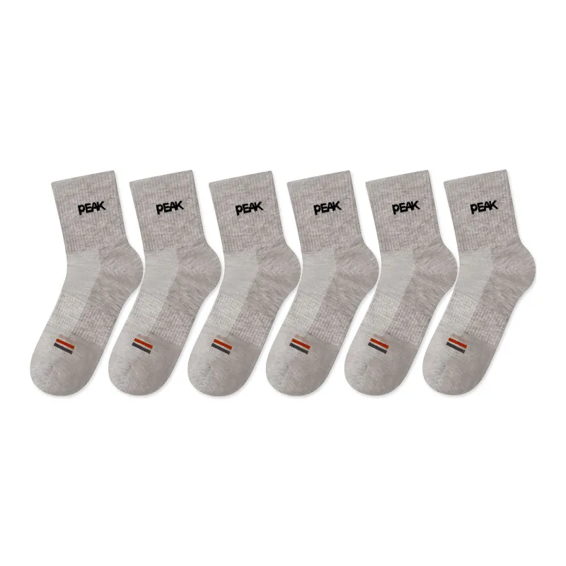 PEAK Mid Calf Socks Unisex 6 Pack-6