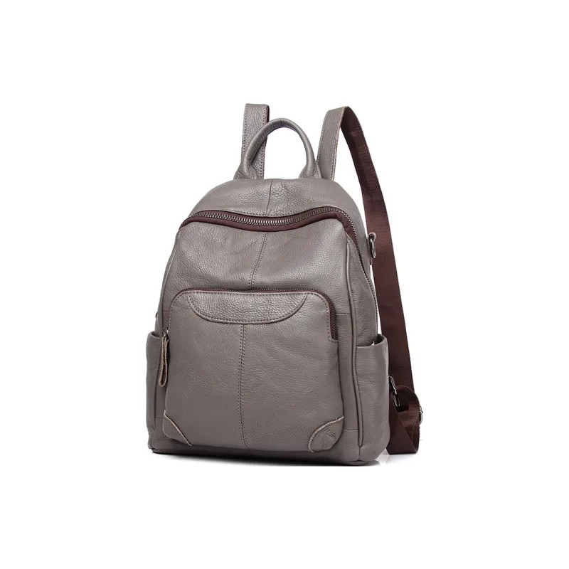 H YXIANG Cow Leather Backpack Women's Multicolor-11