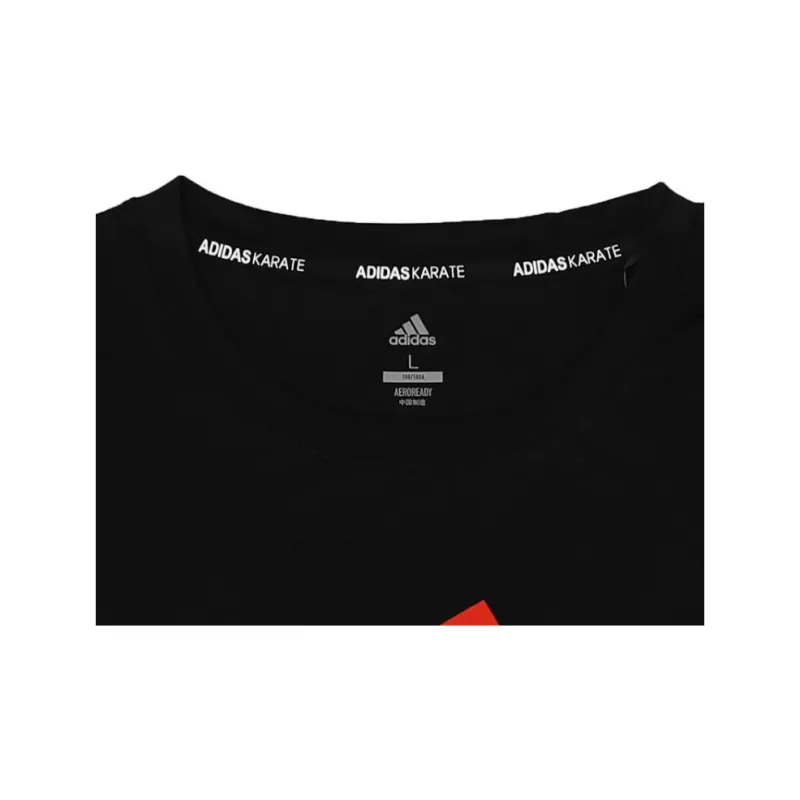 Adidas T Shirts Men Black With Red Logo-2