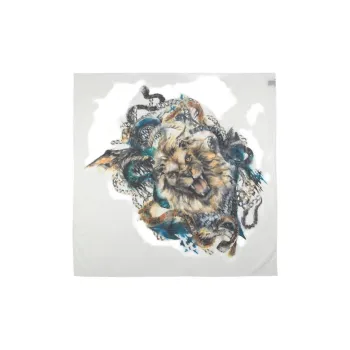BALMAIN Cotton Silk Scarves Men's Gray
