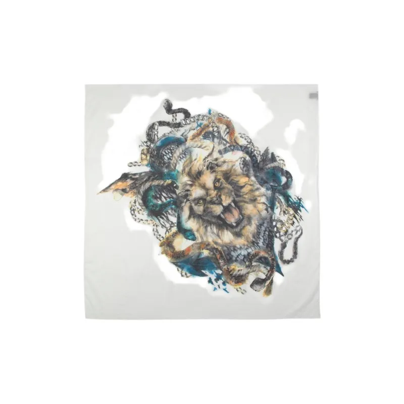 BALMAIN Cotton Silk Scarves Men's Gray-0