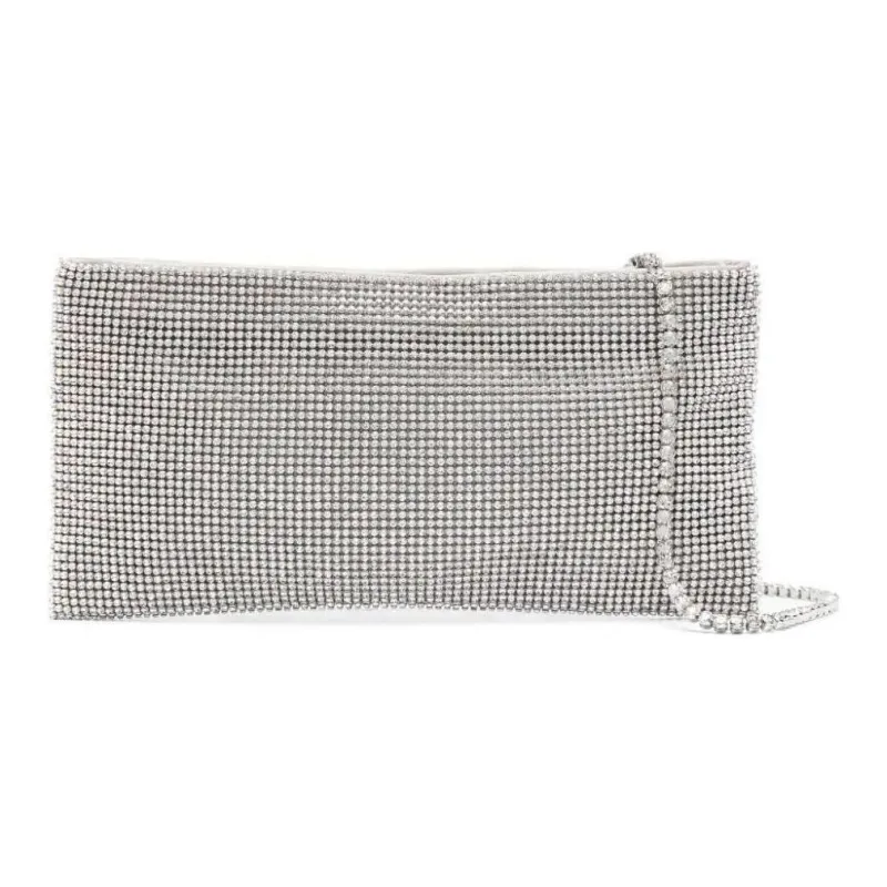 BENEDETTA BRUZZICHES Crystal Rhinestone Bag Handheld Crossbody Bag Shoulder Bag Women's Silver-0